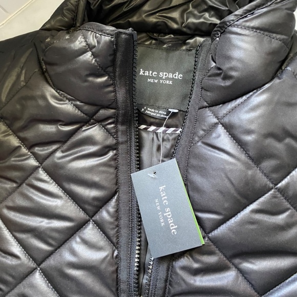 Kate Spade New York Black Quilted Vest Small NWT - Picture 6 of 7